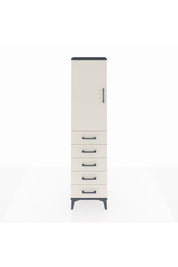 Arges Dolap Tek Raflı 5 Çekmeceli Tek Askılı 44x30x182 - S22M026V4A