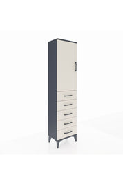 Arges Dolap Tek Raflı 5 Çekmeceli Tek Askılı 44x30x182 - S22M026V4A