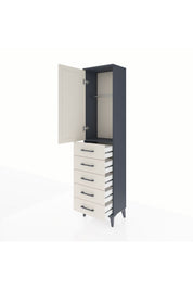 Arges Dolap Tek Raflı 5 Çekmeceli Tek Askılı 44x30x182 - S22M026V4A