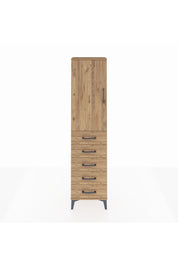 Arges Dolap Tek Raflı 5 Çekmeceli Tek Askılı 44x30x182 - S22M026V9A