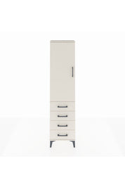 Arges Dolap Tek Raflı 4 Çekmeceli Tek Askılı 44x30x182 - S22M027V1A