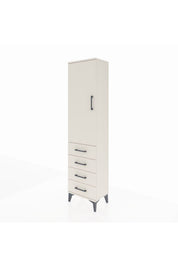 Arges Dolap Tek Raflı 4 Çekmeceli Tek Askılı 44x30x182 - S22M027V1A