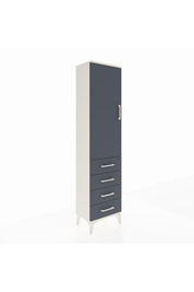 Arges Dolap Tek Raflı 4 Çekmeceli Tek Askılı 44x30x182 - S22M027V2A