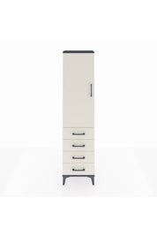Arges Dolap Tek Raflı 4 Çekmeceli Tek Askılı 44x30x182 - S22M027V4A
