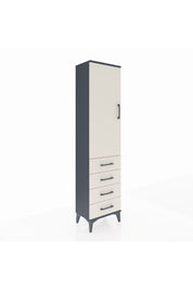 Arges Dolap Tek Raflı 4 Çekmeceli Tek Askılı 44x30x182 - S22M027V4A