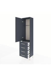 Arges Dolap Tek Raflı 4 Çekmeceli Tek Askılı 44x30x182 - S22M027V5A