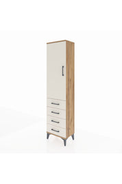 Arges Dolap Tek Raflı 4 Çekmeceli Tek Askılı 44x30x182 - S22M027V7A