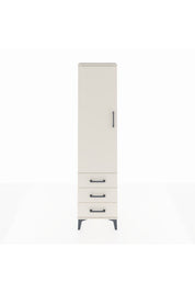 Arges Dolap Tek Raflı 3 Çekmeceli Tek Askılı 44x30x182 - S22M028V1A