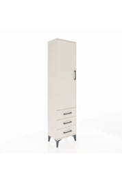 Arges Dolap Tek Raflı 3 Çekmeceli Tek Askılı 44x30x182 - S22M028V1A