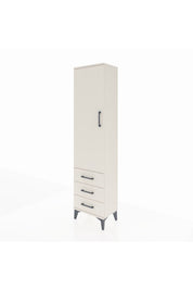 Arges Dolap Tek Raflı 3 Çekmeceli Tek Askılı 44x30x182 - S22M028V1A