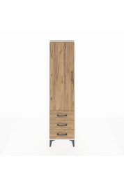 Arges Dolap Tek Raflı 3 Çekmeceli Tek Askılı 44x30x182 - S22M028V3A