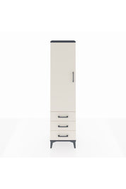 Arges Dolap Tek Raflı 3 Çekmeceli Tek Askılı 44x30x182 - S22M028V4A