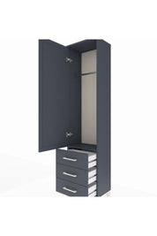 Arges Dolap Tek Raflı 3 Çekmeceli Tek Askılı 44x30x182 - S22M028V5A
