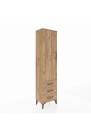 Arges Dolap Tek Raflı 3 Çekmeceli Tek Askılı 44x30x182 - S22M028V9A