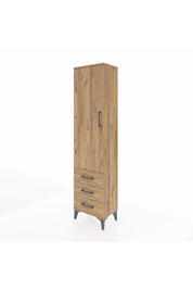 Arges Dolap Tek Raflı 3 Çekmeceli Tek Askılı 44x30x182 - S22M028V9A