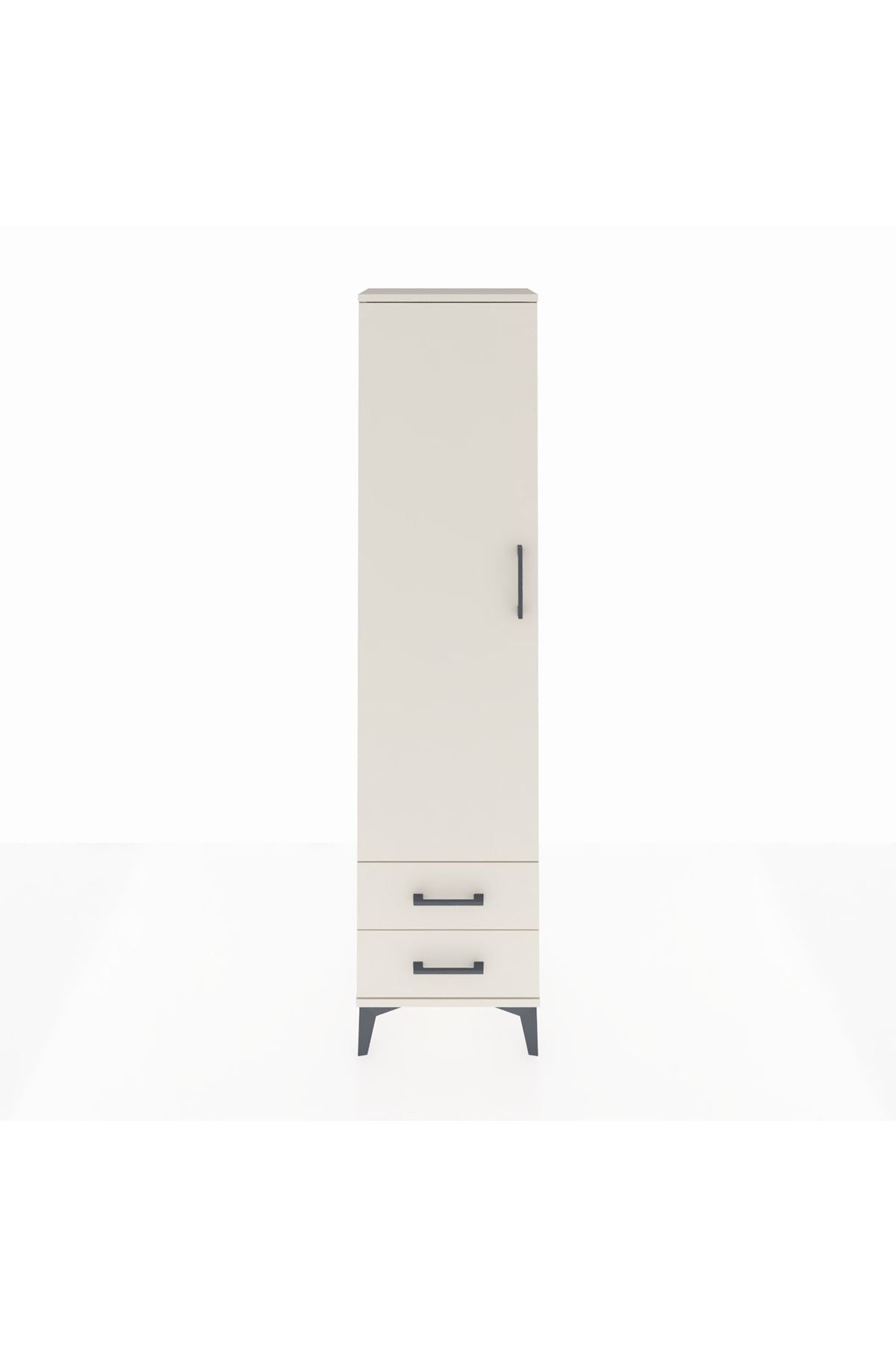 Arges Dolap Tek Raflı 2 Çekmeceli Tek Askılı 44x30x182 - S22M029V1A