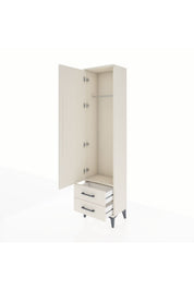 Arges Dolap Tek Raflı 2 Çekmeceli Tek Askılı 44x30x182 - S22M029V1A