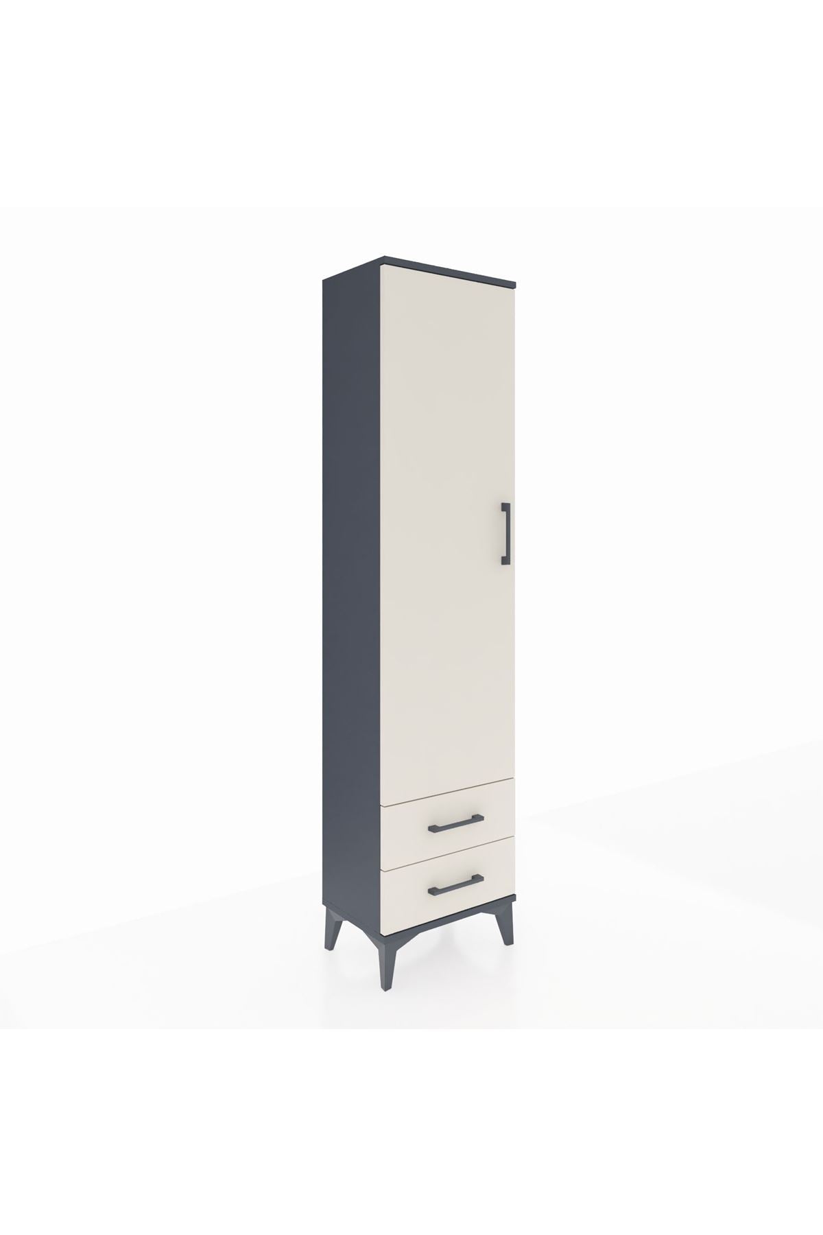 Arges Dolap Tek Raflı 2 Çekmeceli Tek Askılı 44x30x182 - S22M029V4A