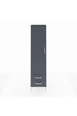 Arges Dolap Tek Raflı 2 Çekmeceli Tek Askılı 44x30x182
