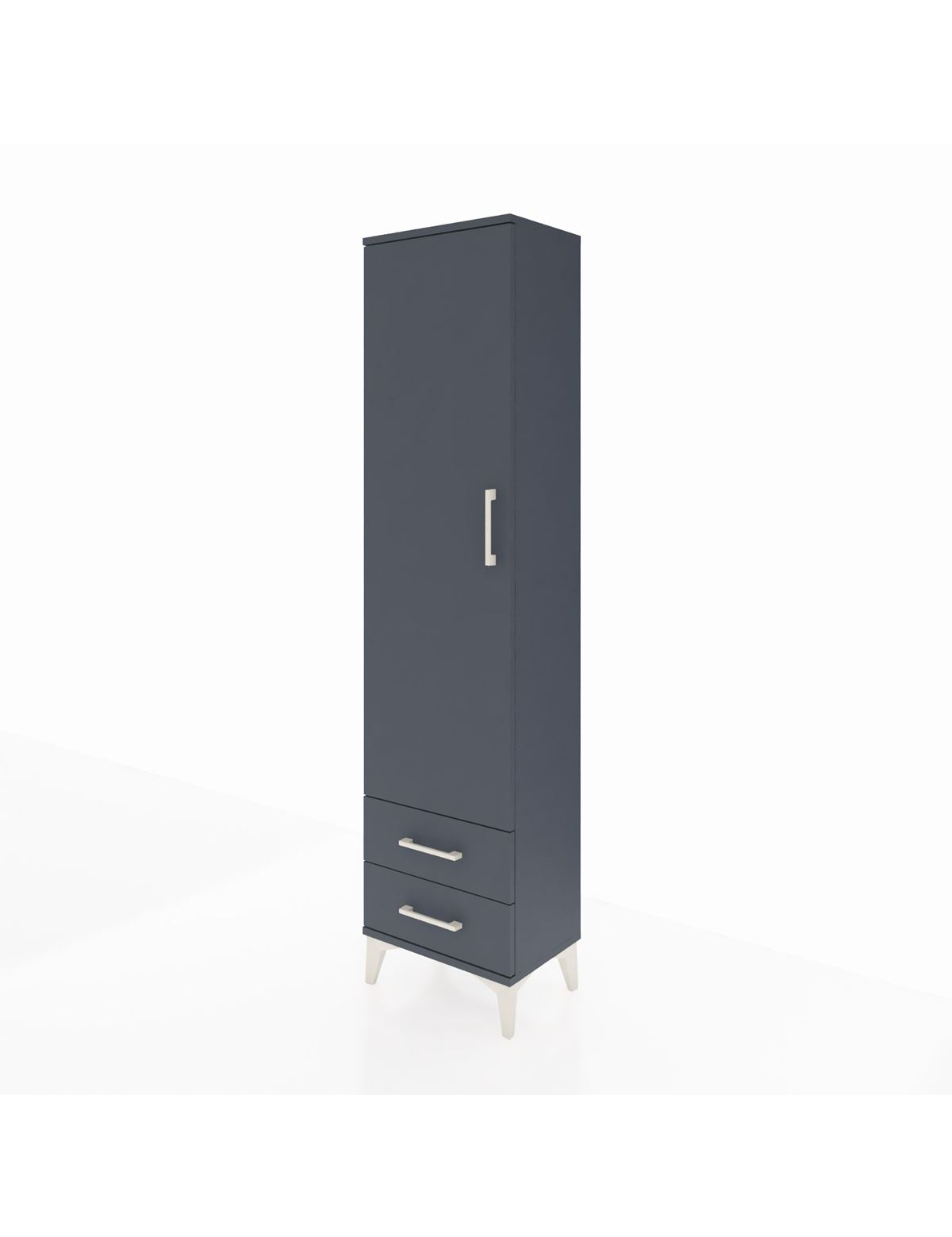 Arges Dolap Tek Raflı 2 Çekmeceli Tek Askılı 44x30x182 - S22M029V5A