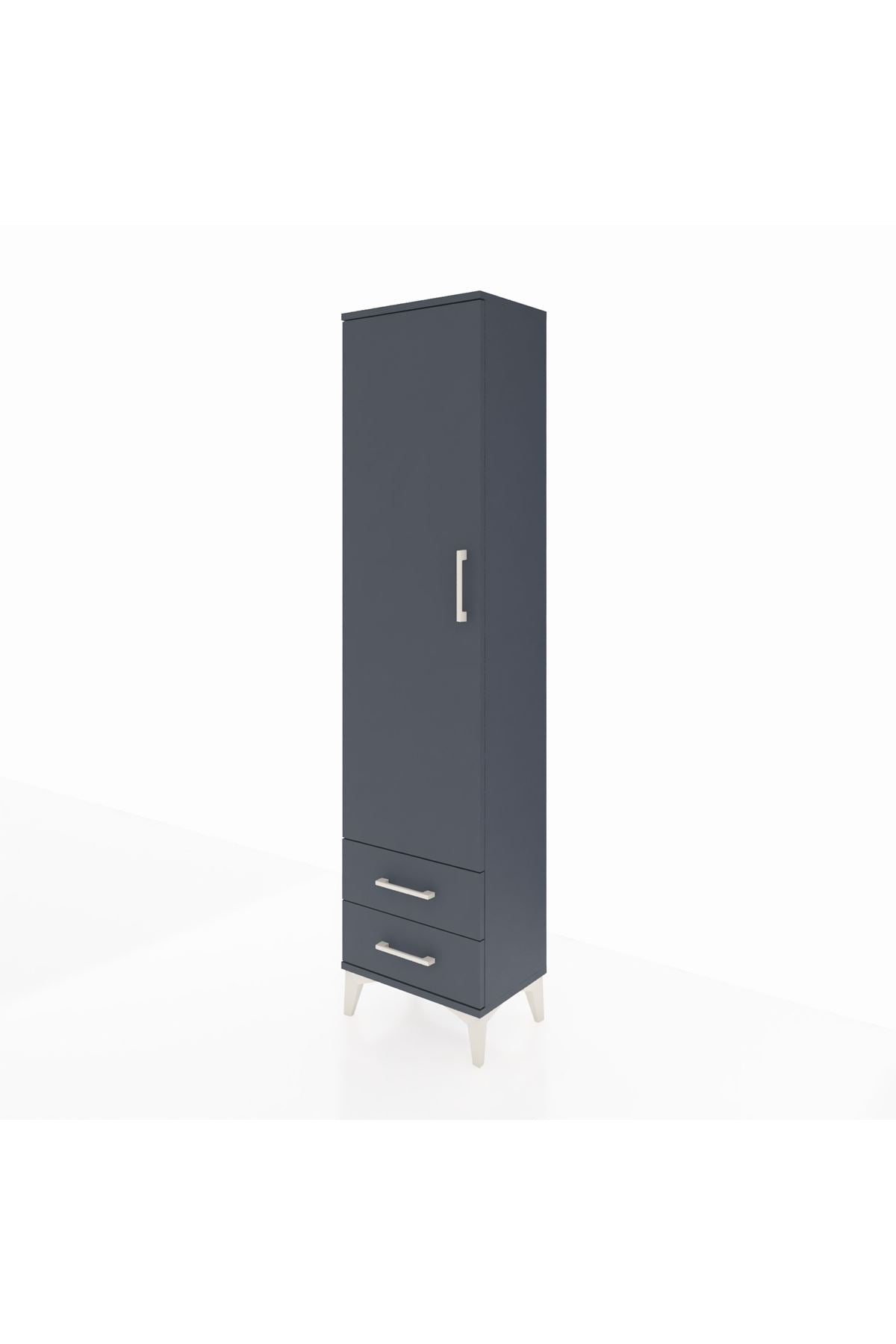 Arges Dolap Tek Raflı 2 Çekmeceli Tek Askılı 44x30x182 - S22M029V5A