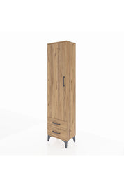 Arges Dolap Tek Raflı 2 Çekmeceli Tek Askılı 44x30x182 - S22M029V9A