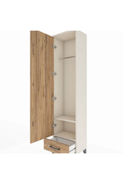 Arges Dolap 2 Raflı Tek Çekmeceli Tek Askılı 44x30x182 - S22M030V3A