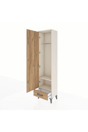 Arges Dolap 2 Raflı Tek Çekmeceli Tek Askılı 44x30x182 - S22M030V3A