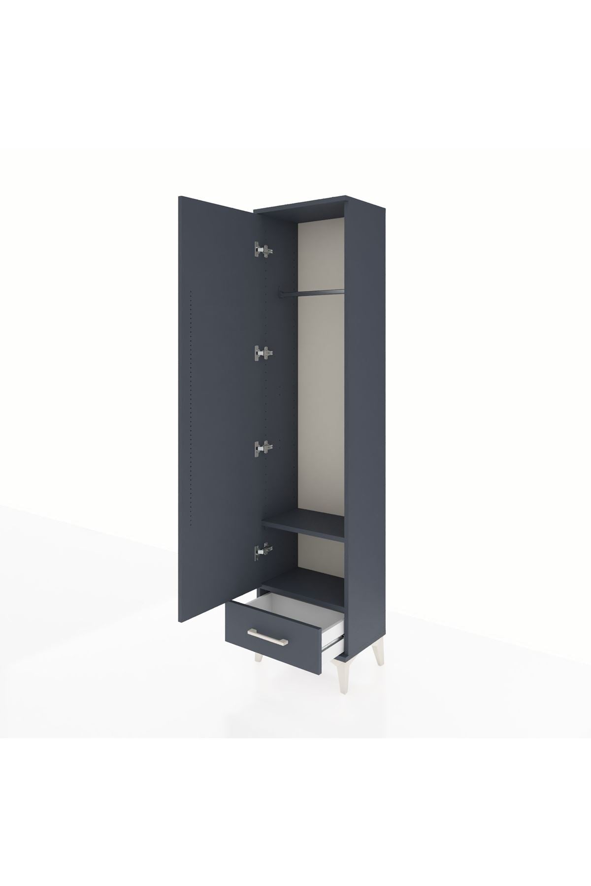 Arges Dolap 2 Raflı Tek Çekmeceli Tek Askılı 44x30x182 - S22M030V5A