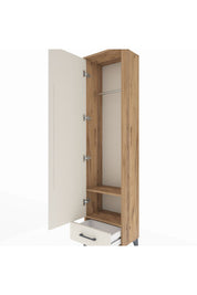 Arges Dolap 2 Raflı Tek Çekmeceli Tek Askılı 44x30x182 - S22M030V7A