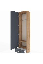 Arges Dolap 2 Raflı Tek Çekmeceli Tek Askılı 44x30x182 - S22M030V8A