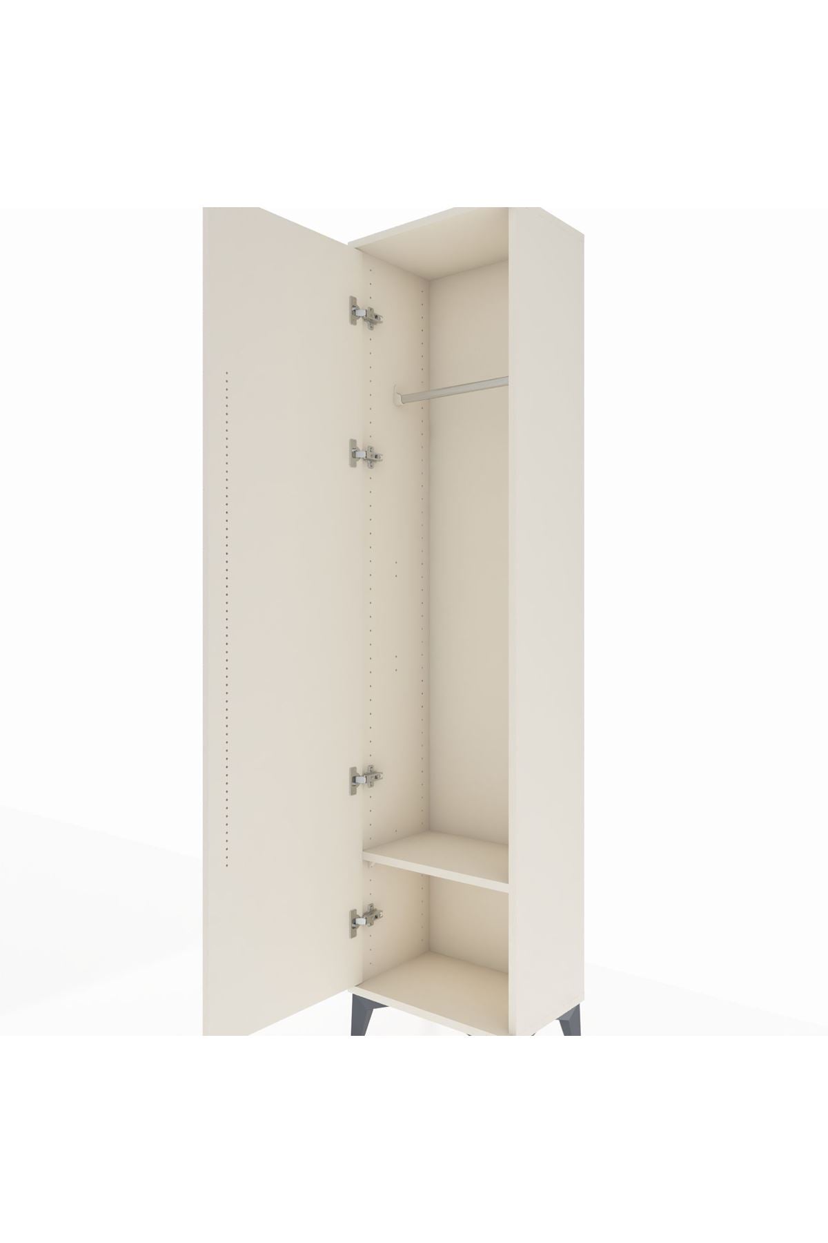 Arges Dolap Tek Raflı Tek Kapaklı Tek Askılı 44x30x182 - S22M031V1A
