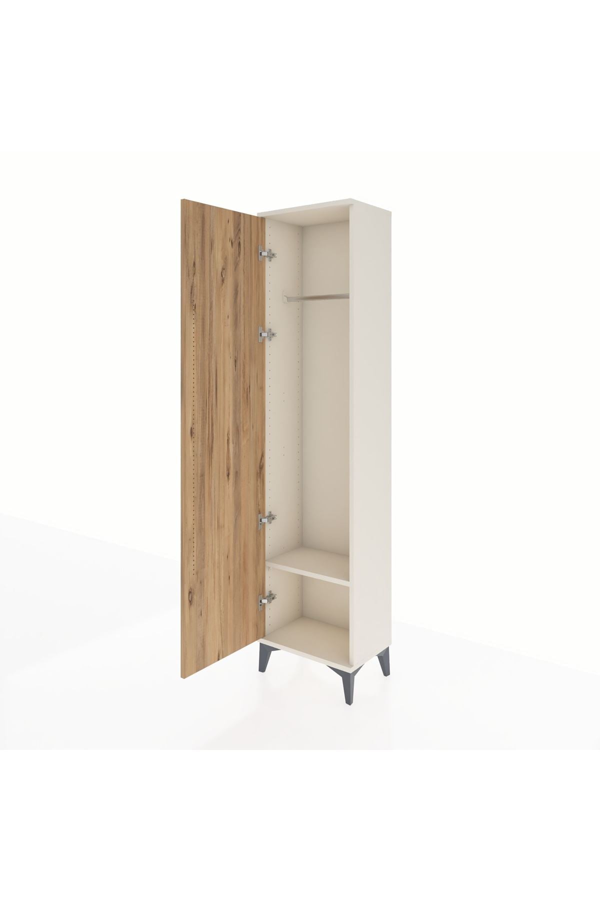 Arges Dolap Tek Raflı Tek Kapaklı Tek Askılı 44x30x182 - S22M031V3A