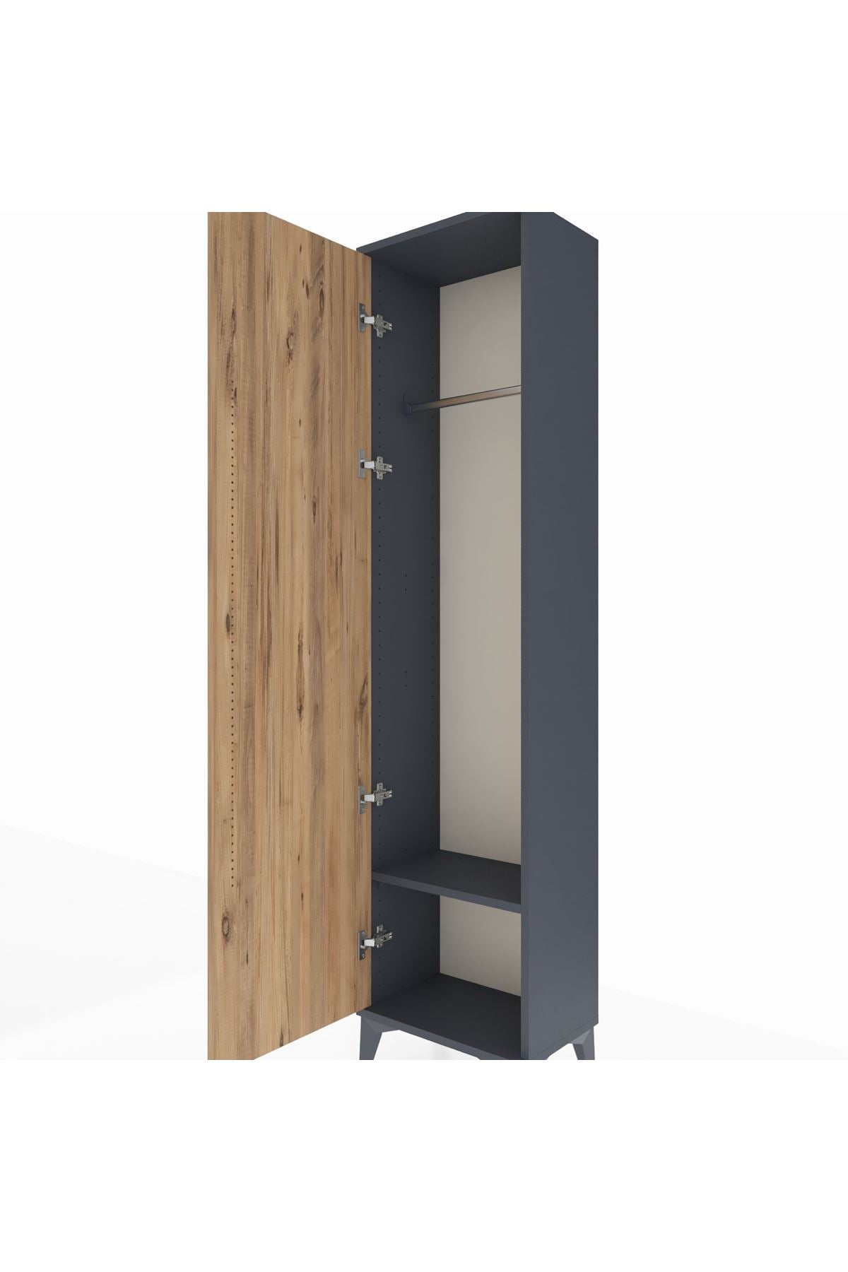 Arges Dolap Tek Raflı Tek Kapaklı Tek Askılı 44x30x182 - S22M031V6A