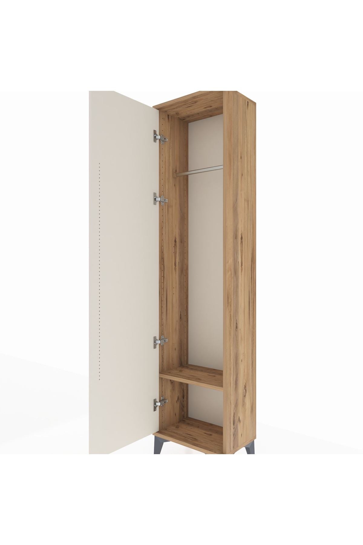 Arges Dolap Tek Raflı Tek Kapaklı Tek Askılı 44x30x182 - S22M031V7A