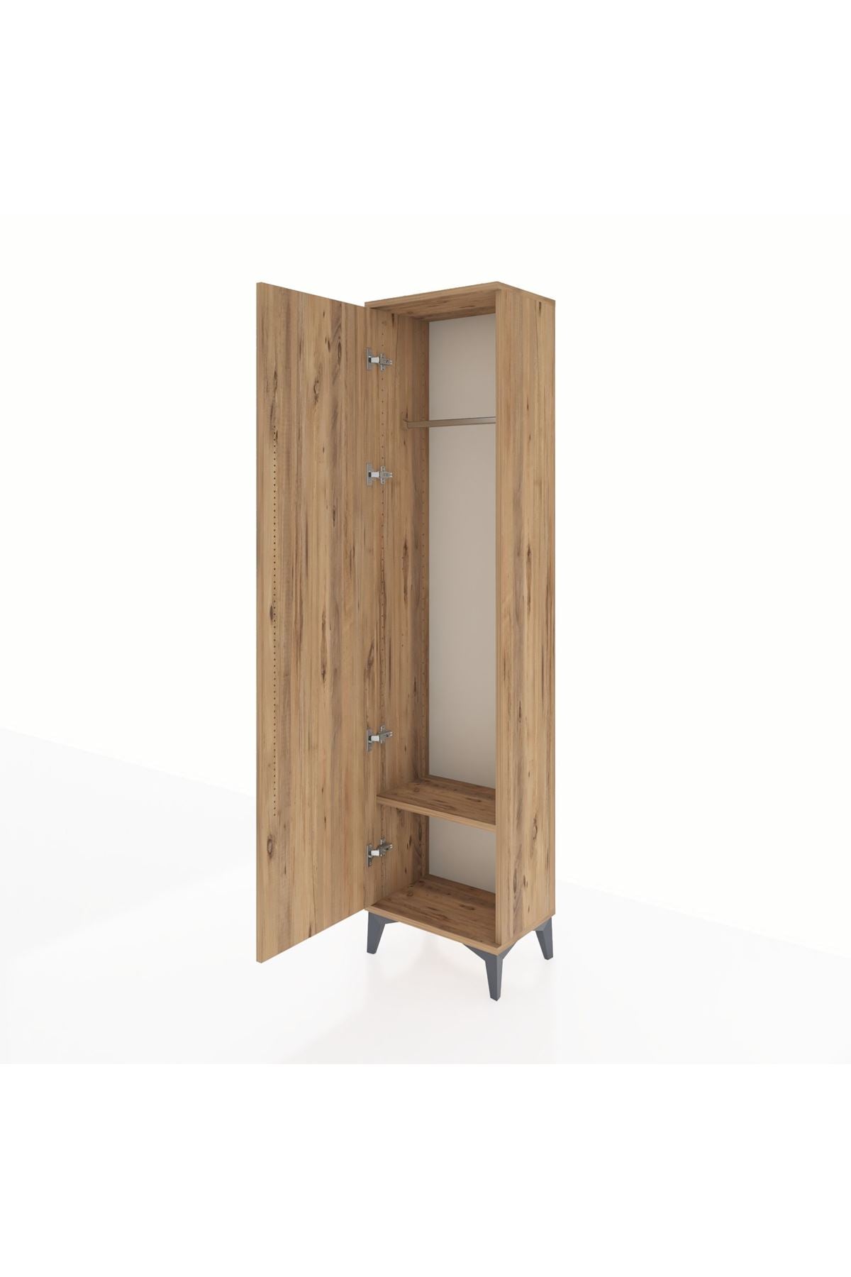 Arges Dolap Tek Raflı Tek Kapaklı Tek Askılı 44x30x182 - S22M031V9A