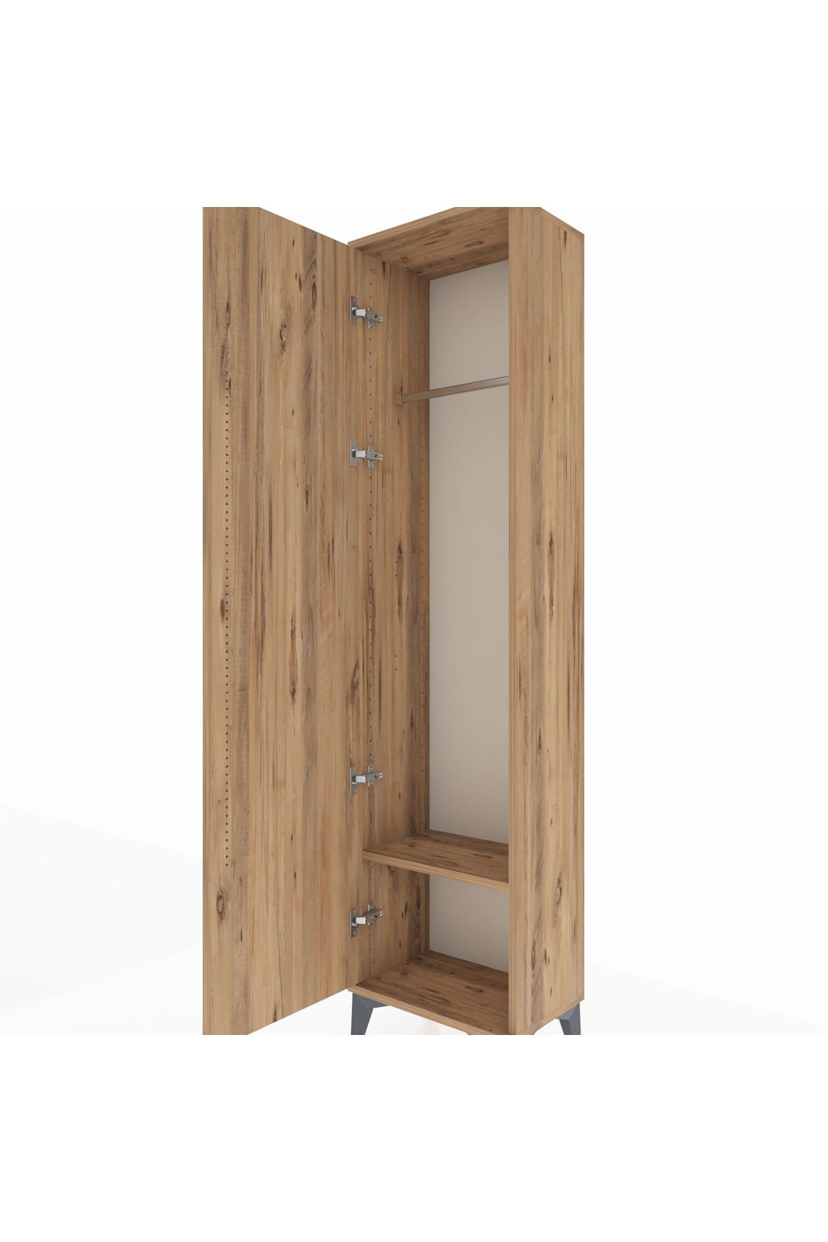 Arges Dolap Tek Raflı Tek Kapaklı Tek Askılı 44x30x182 - S22M031V9A