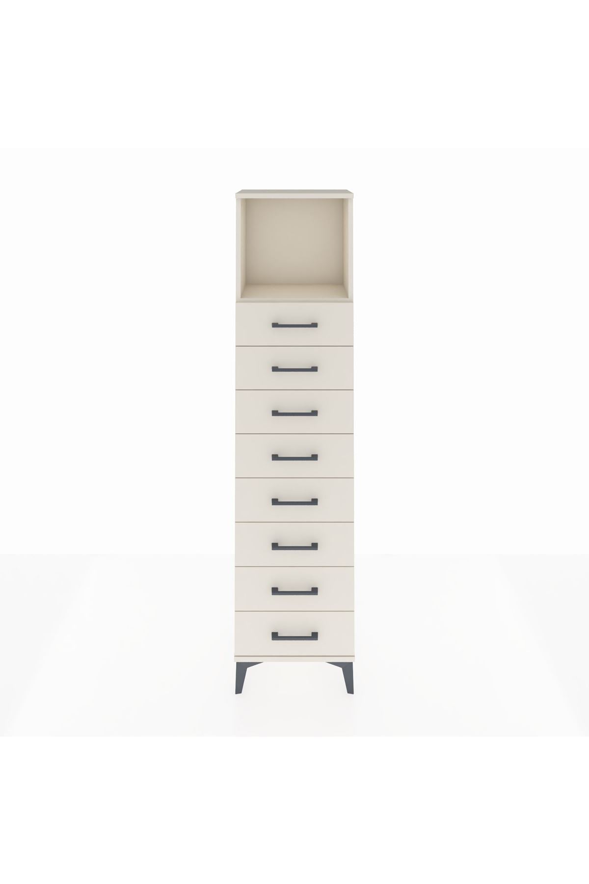 Arges Dolap Tek Raflı 8 Çekmeceli 44x30x182 - S22M032V1A