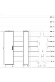 Arges Dolap Tek Raflı Tek Kapaklı Tek Askılı 44x30x182 - S22M031V9A
