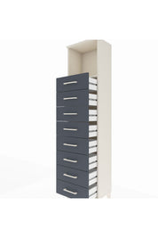 Arges Dolap Tek Raflı 8 Çekmeceli 44x30x182 - S22M032V2A