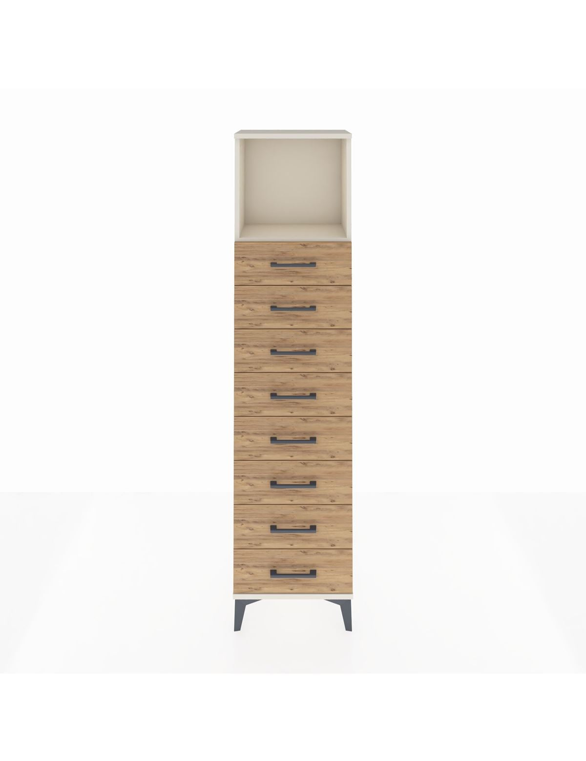 Arges Dolap Tek Raflı 8 Çekmeceli 44x30x182 - S22M032V3A