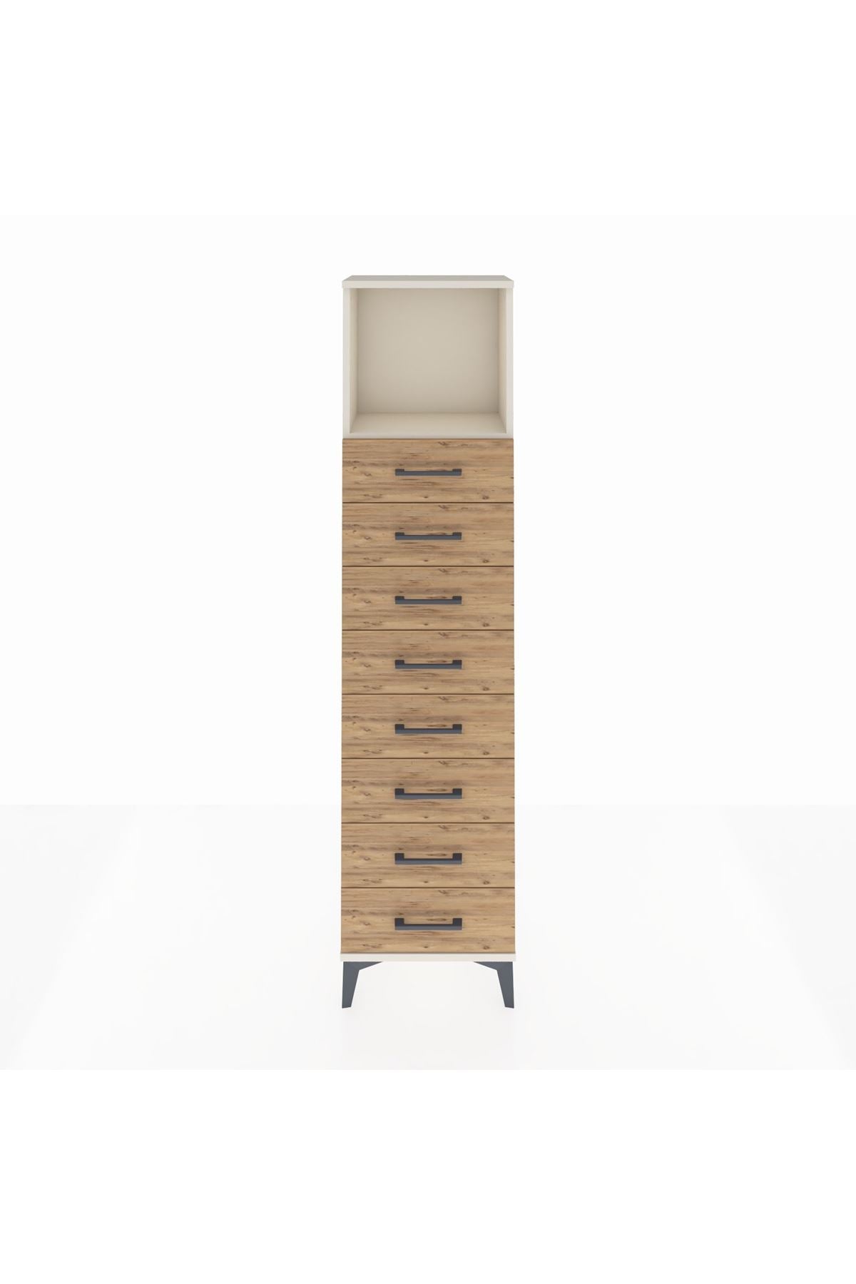Arges Dolap Tek Raflı 8 Çekmeceli 44x30x182 - S22M032V3A