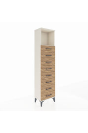 Arges Dolap Tek Raflı 8 Çekmeceli 44x30x182 - S22M032V3A