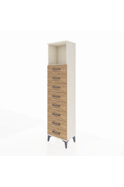 Arges Dolap Tek Raflı 8 Çekmeceli 44x30x182 - S22M032V3A