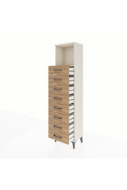 Arges Dolap Tek Raflı 8 Çekmeceli 44x30x182 - S22M032V3A