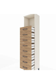 Arges Dolap Tek Raflı 8 Çekmeceli 44x30x182 - S22M032V3A