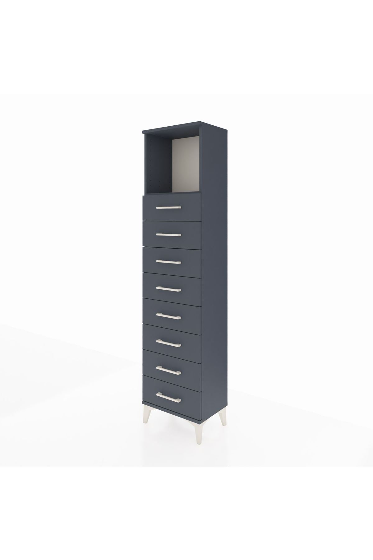 Arges Dolap Tek Raflı 8 Çekmeceli 44x30x182 - S22M032V5A