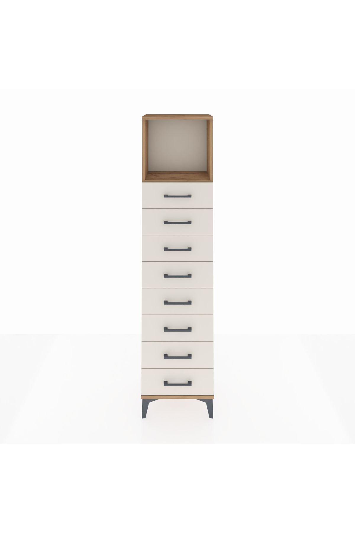 Arges Dolap Tek Raflı 8 Çekmeceli 44x30x182 - S22M032V7A