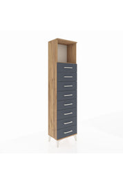 Arges Dolap Tek Raflı 8 Çekmeceli 44x30x182 - S22M032V8A