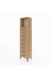 Arges Dolap Tek Raflı 8 Çekmeceli 44x30x182 - S22M032V9A
